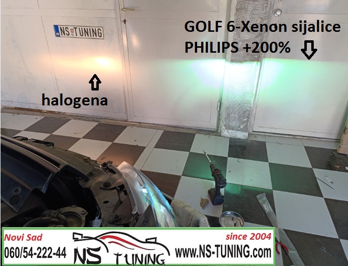 golf 6 gti gtd  ugradnja xenon sijalica h7 philips novi sad ns tuning